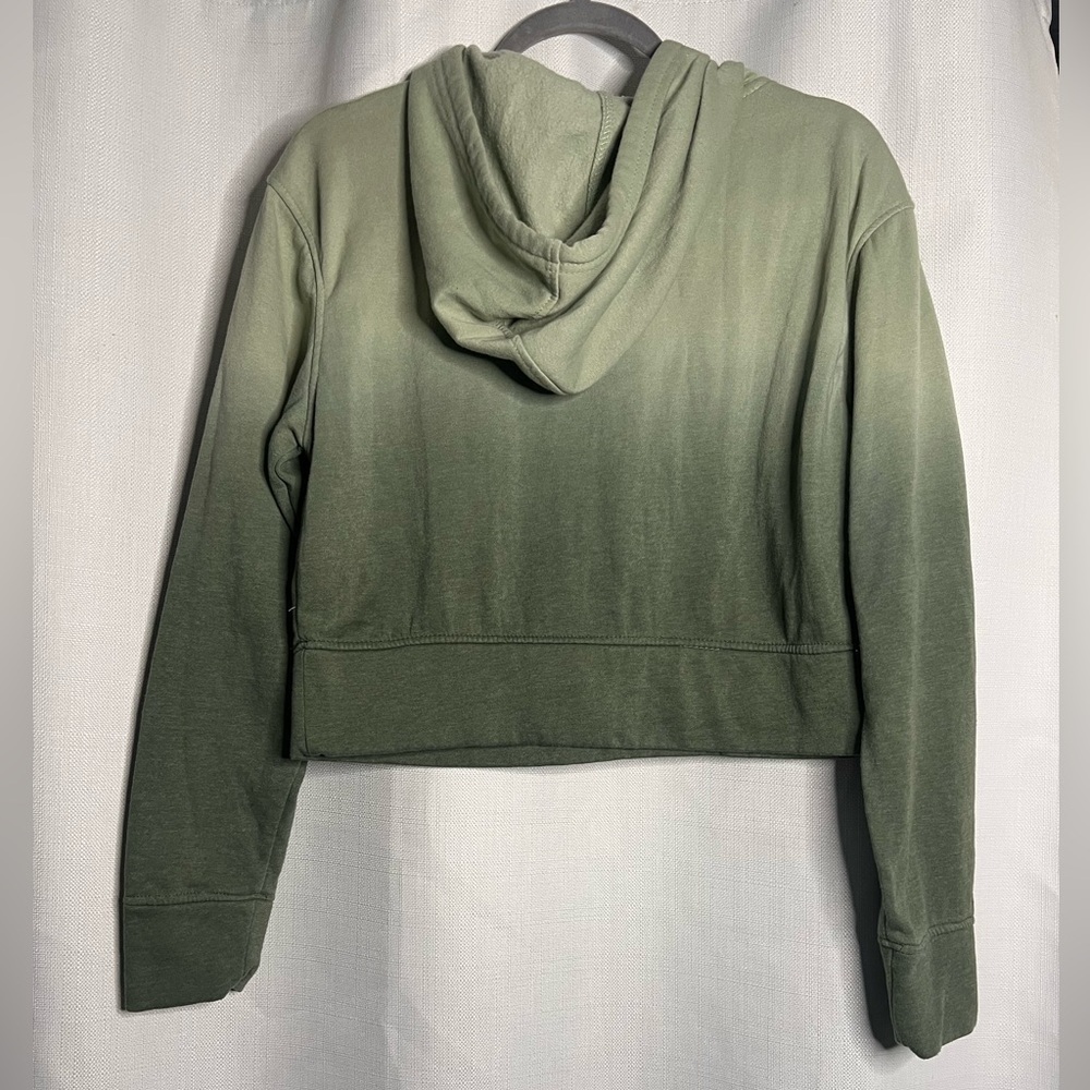 BKC BKLYN Cloth Green Ombre Cropped Hoodie Small - Picture 2 of 8